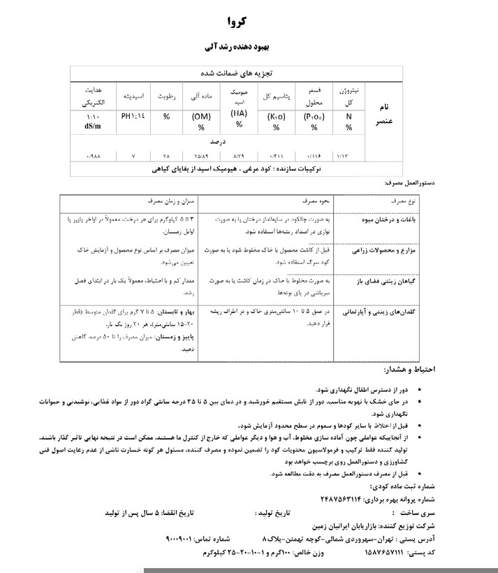 قرص کود برند سبوسیب 1000 عددی